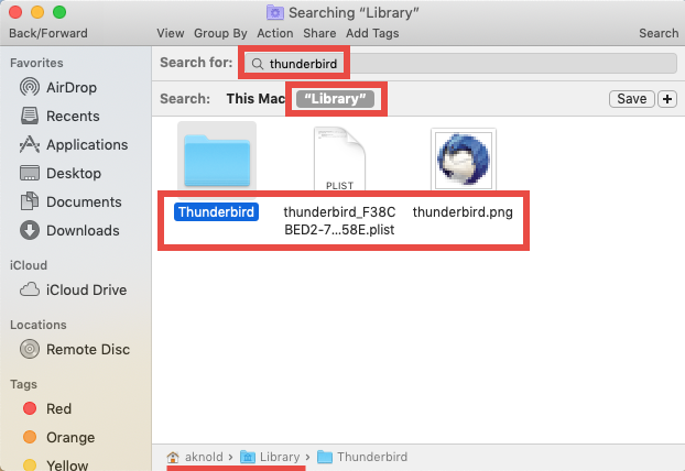 Thunderbird mail app mac